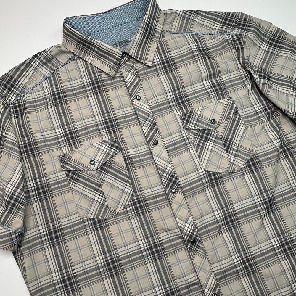 Kuhl Eluxor Men’s Snap Front Short Sleeve Plaid Shirt